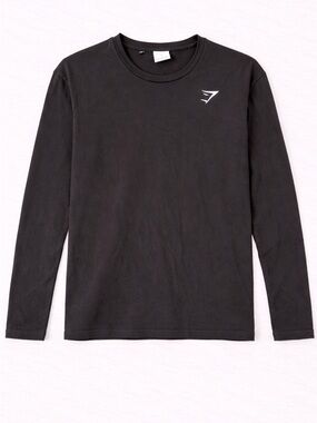 Gymshark Black Long Sleeve Shirt Mens M Athletic Performance Tee Workout Top